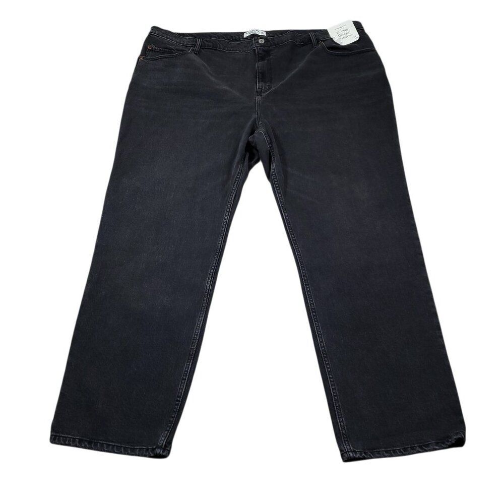 Abercrombie 90s Straight Ultra High Rise Jeans Black Stretch Plus Size 24 37